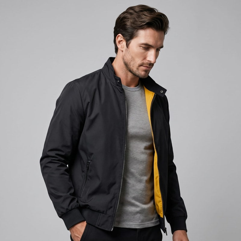 Men's Slim Fit Padded Bomber Jacket | Leon_1