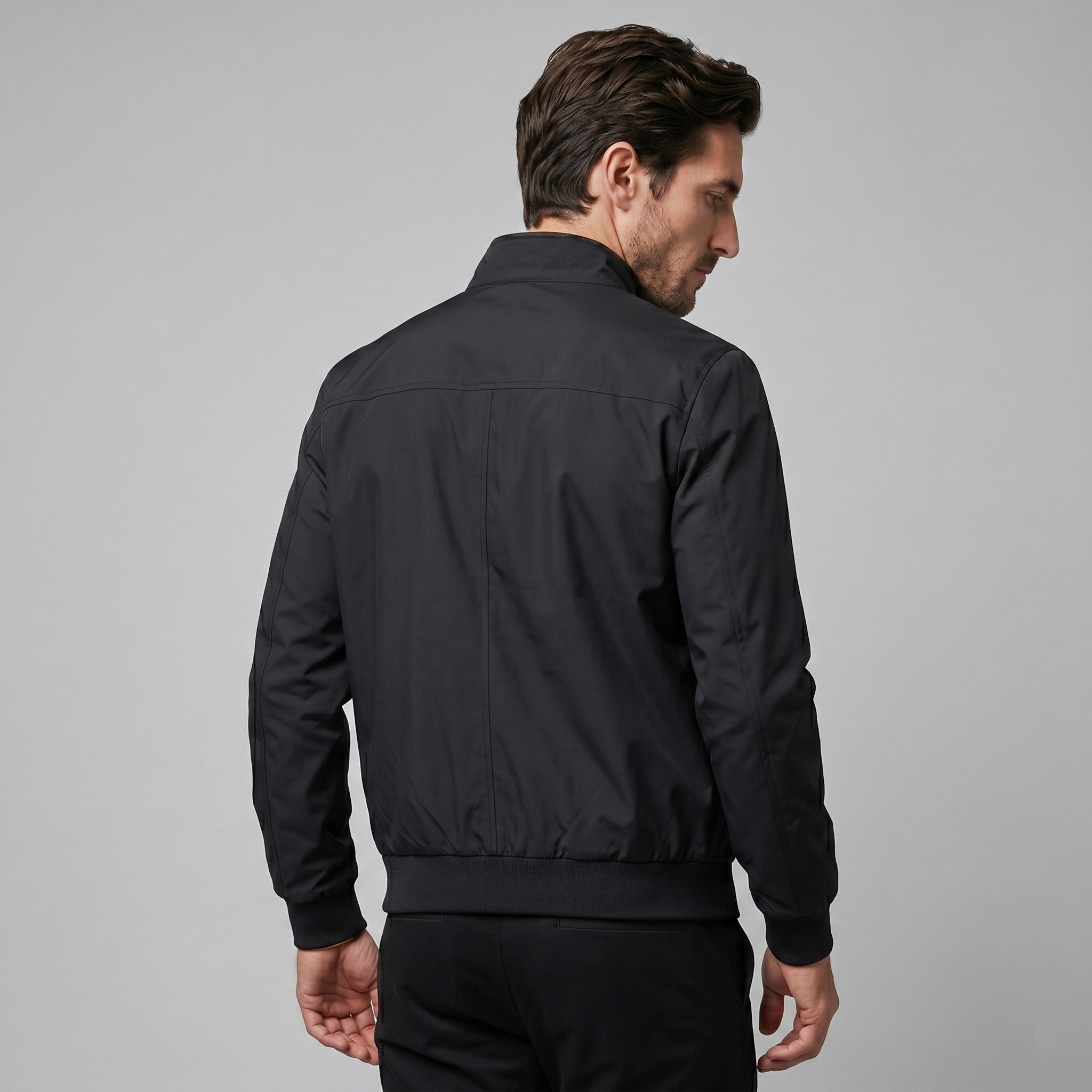 Men's Slim Fit Padded Bomber Jacket | Leon_4