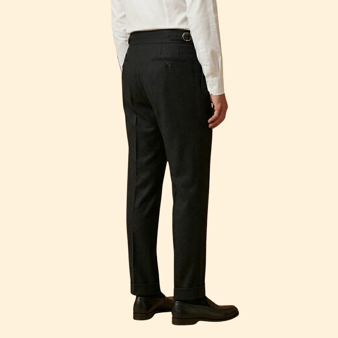 Men's High Waisted Pleated Trousers | Timothy_3