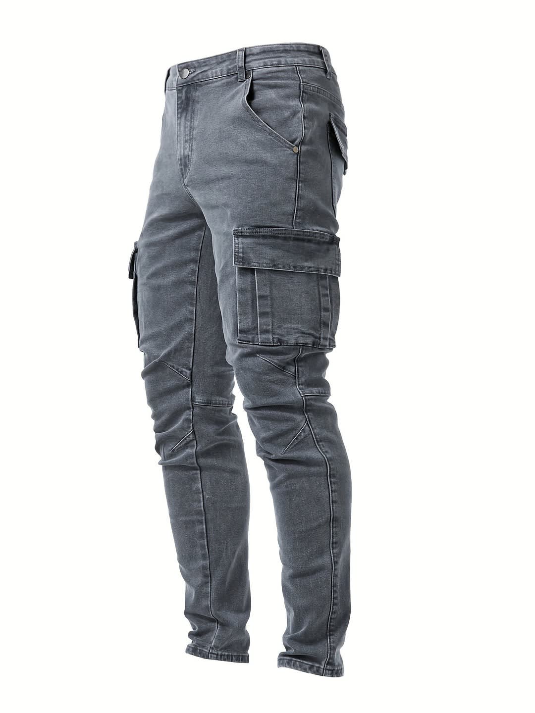 Men's Slim Fit Cargo Jeans | Rodney_4