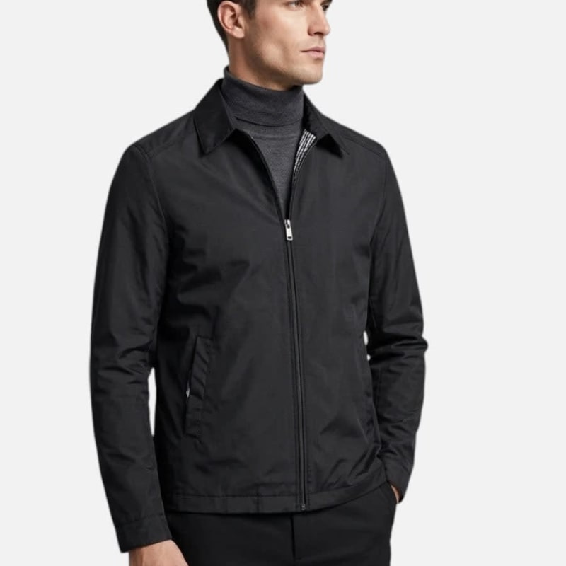 Men's Cotton Blend Zip Up Jacket | Peregrine_1