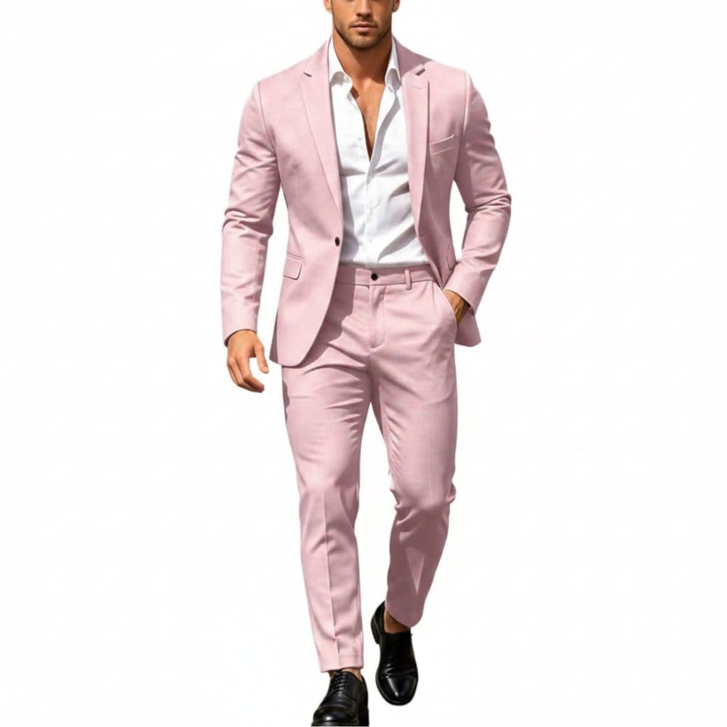 Men's Single Breasted Lightweight Two Piece Suit | Callum_11