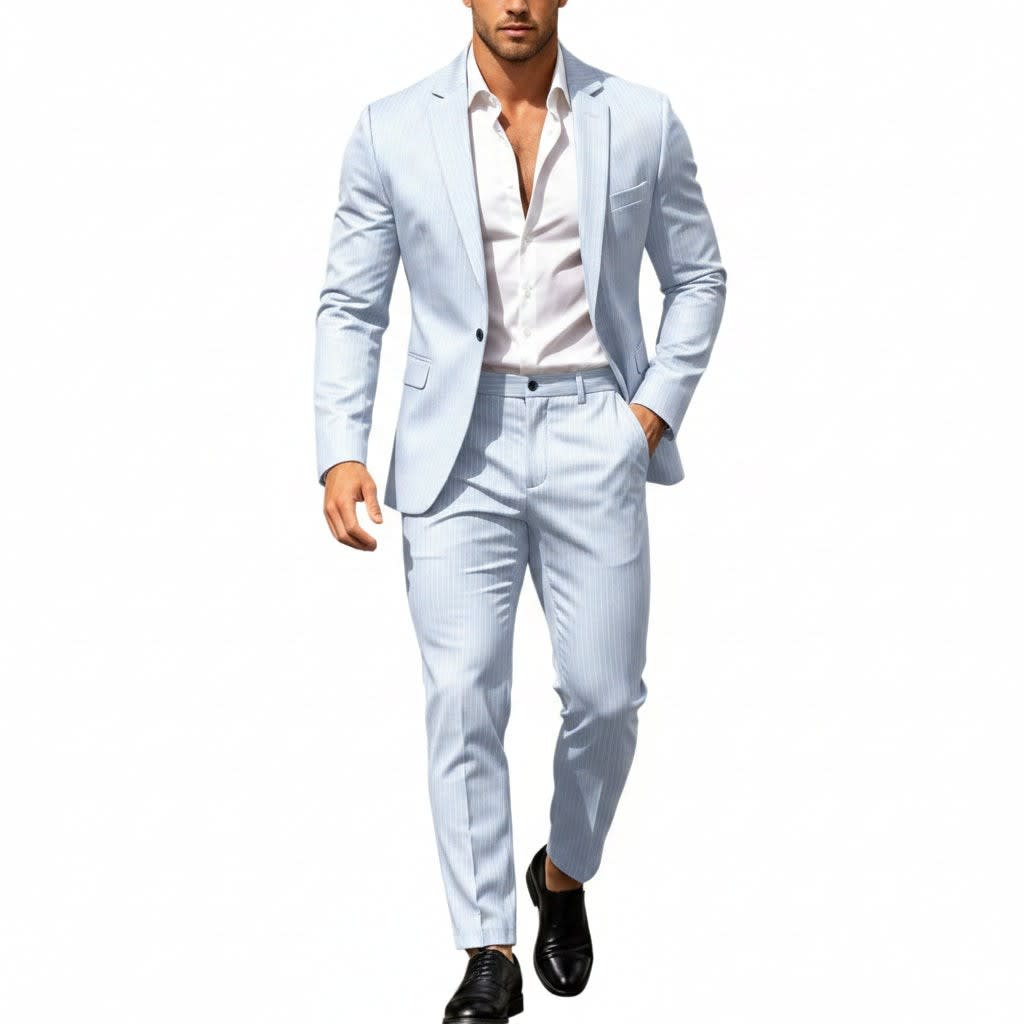 Men's Single Breasted Lightweight Two Piece Suit | Callum_16