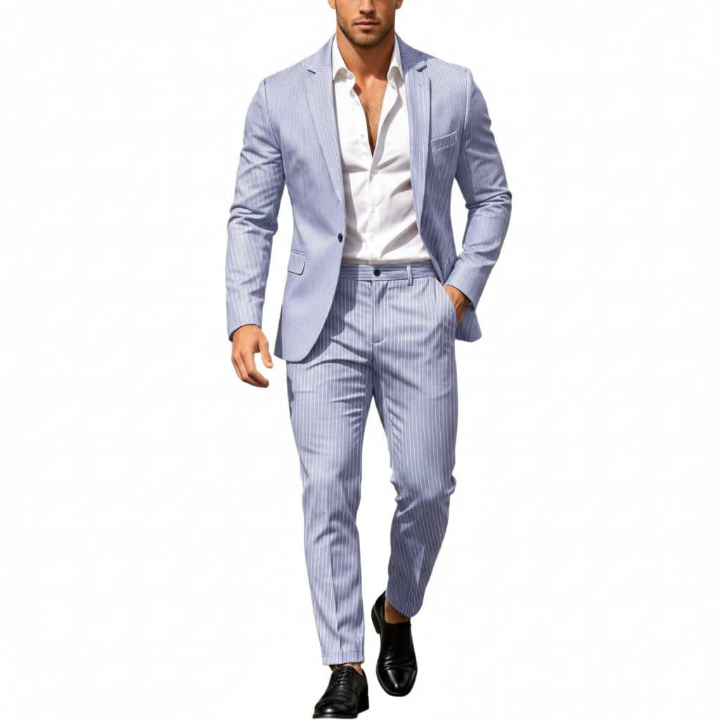 Men's Single Breasted Lightweight Two Piece Suit | Callum_18