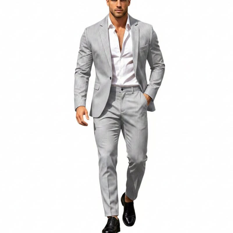 Men's Single Breasted Lightweight Two Piece Suit | Callum_19