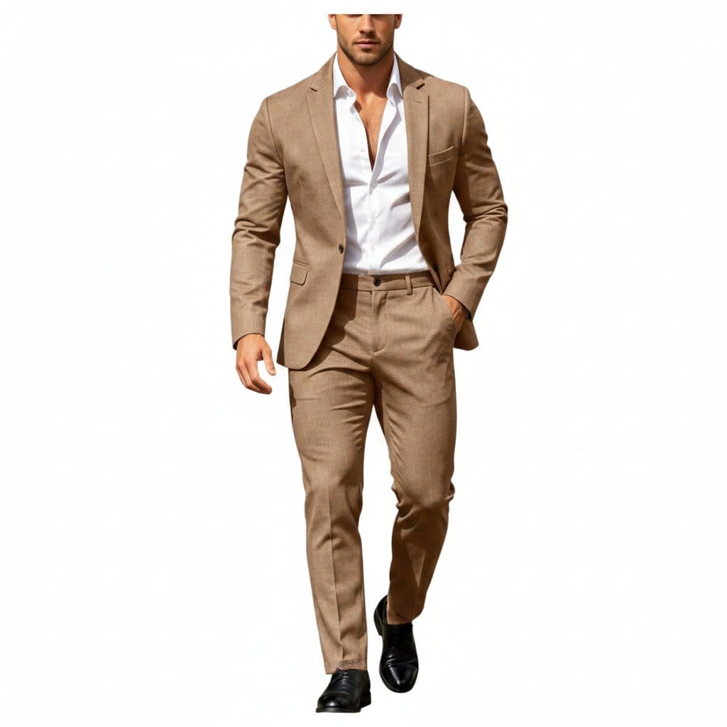 Men's Single Breasted Lightweight Two Piece Suit | Callum_4