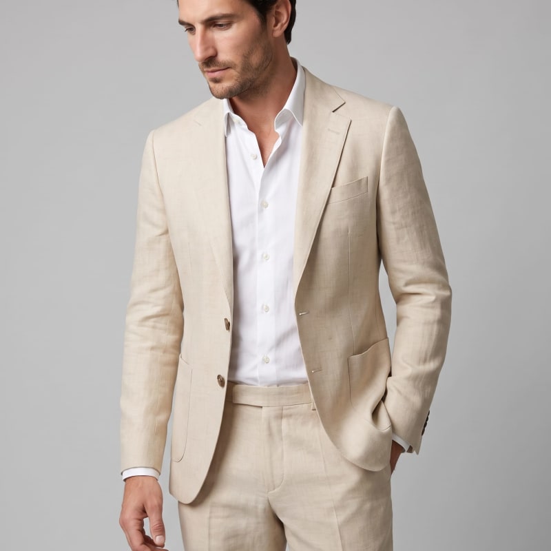 Men's Linen Slim Fit Suit | Rudy_1