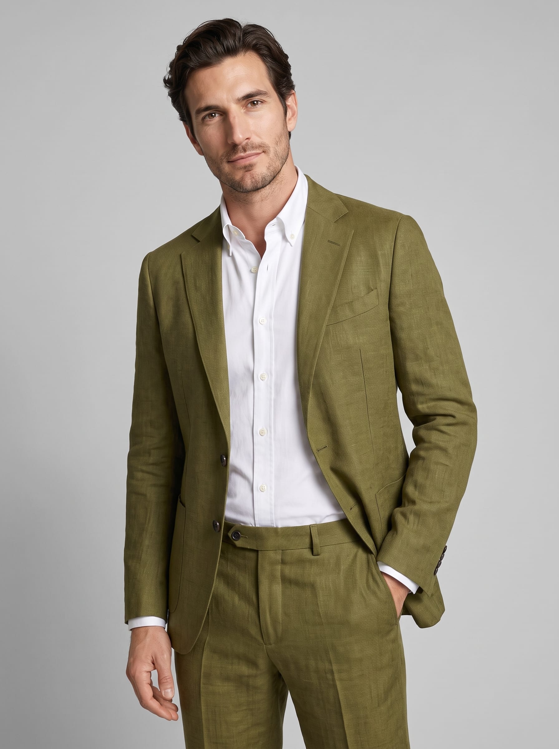 Men's Linen Slim Fit Suit | Rudy_16