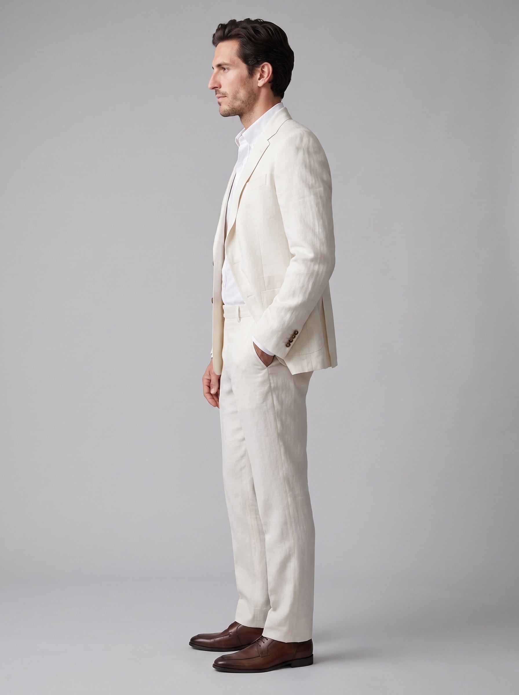 Men's Linen Slim Fit Suit | Rudy_34