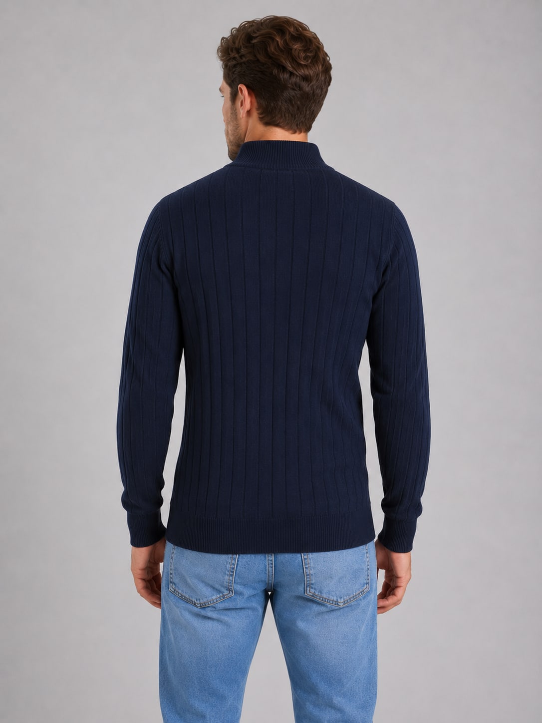 Men's Cotton Quarter Zip Jumper | Alaric_2