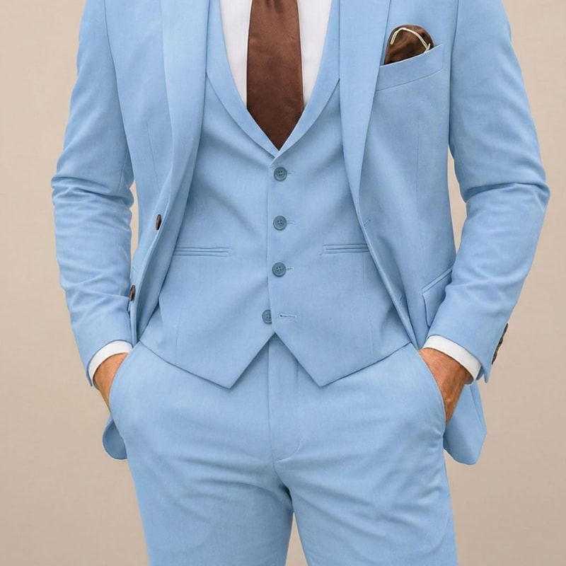 Men's Single Breasted Slim Fit Three Piece Suit | Alistair_1