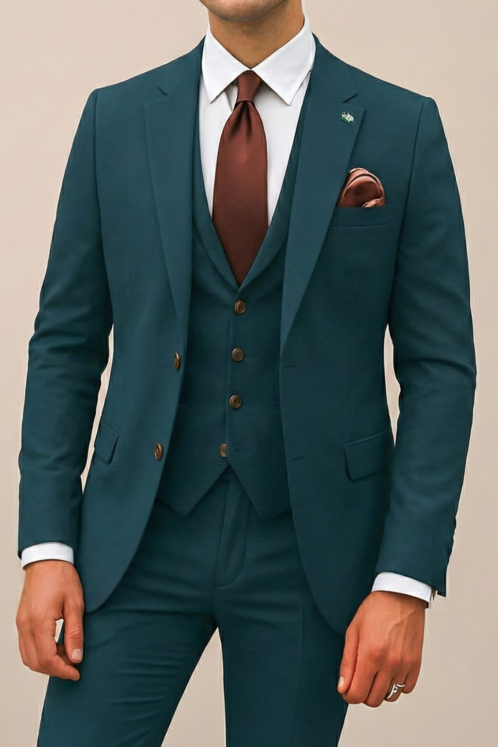 Men's Single Breasted Slim Fit Three Piece Suit | Alistair_2