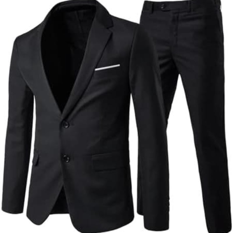 Men's Single Breasted Two Piece Business Suit | Percy_1