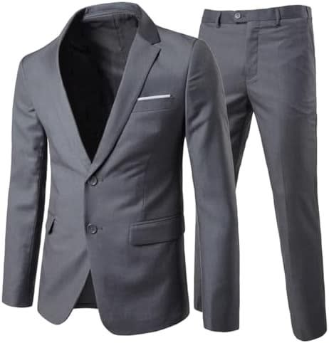 Men's Single Breasted Two Piece Business Suit | Percy_6