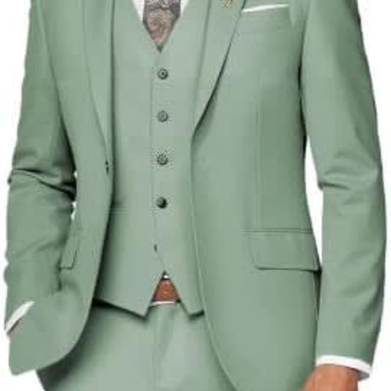 Men's Single Breasted Slim Three Piece Wedding Suit | Edmund_1