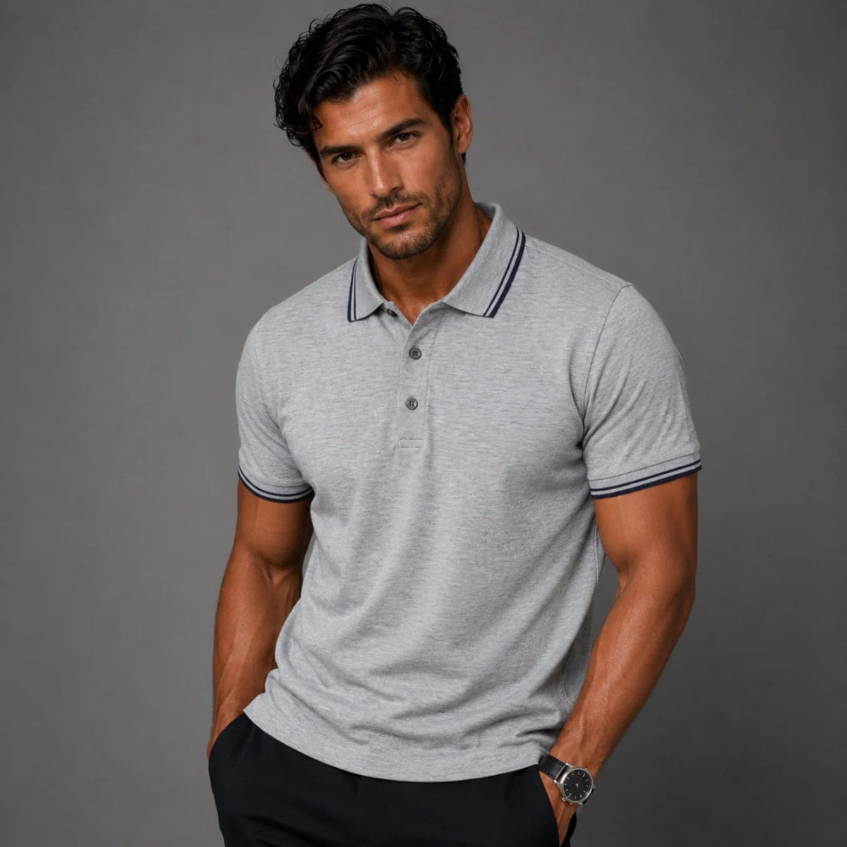Men's Cotton Short Sleeve Polo Shirt | Lionel_9