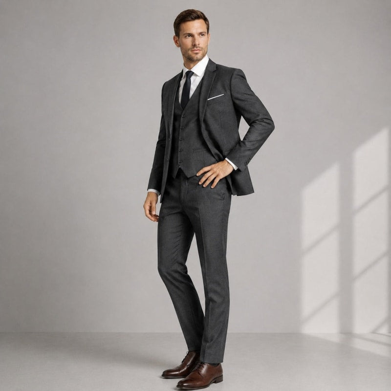 Men's Single Breasted Classic Three Piece Suit | Felix_1