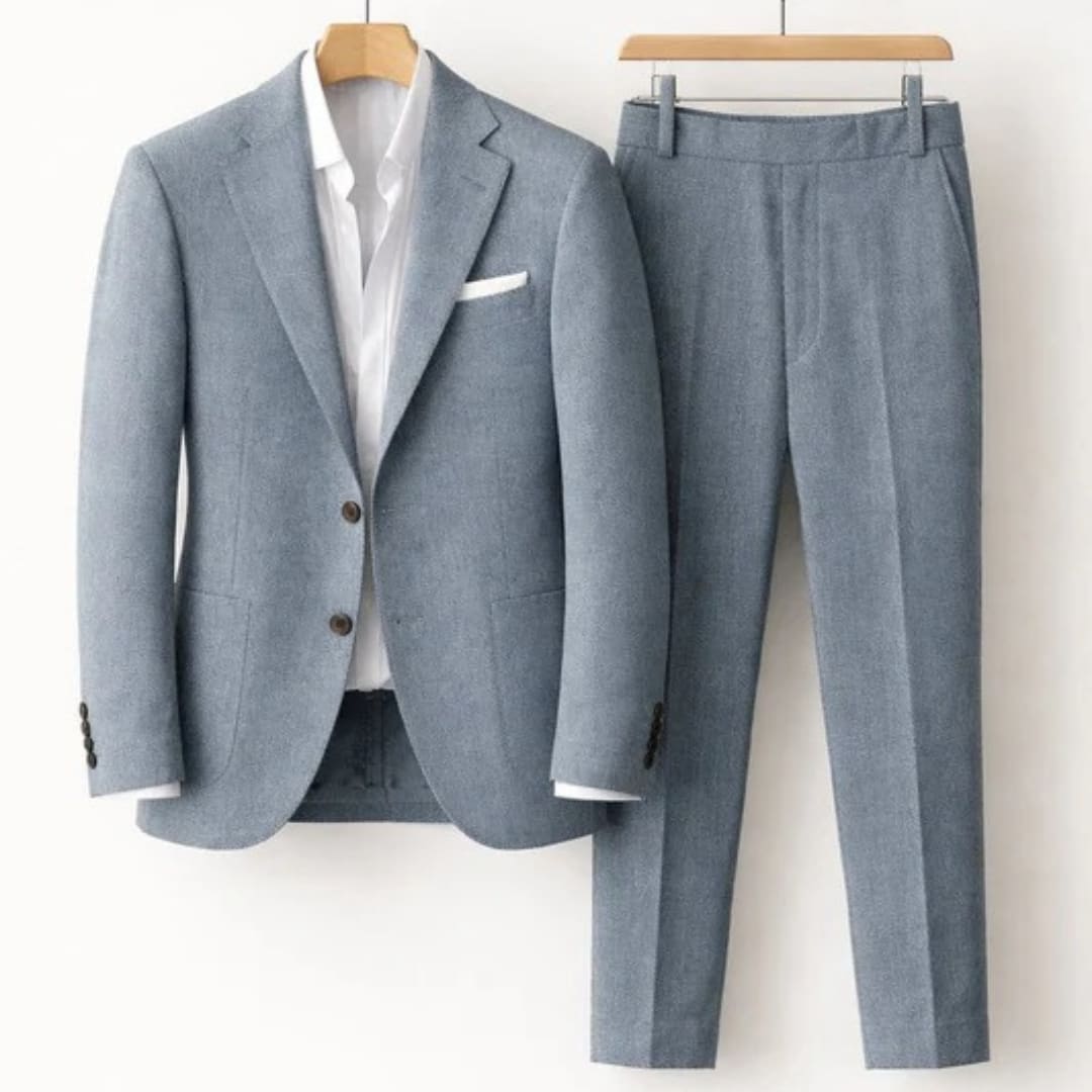Men's Single Breasted Tailored Two Piece Suit | Elliot_10