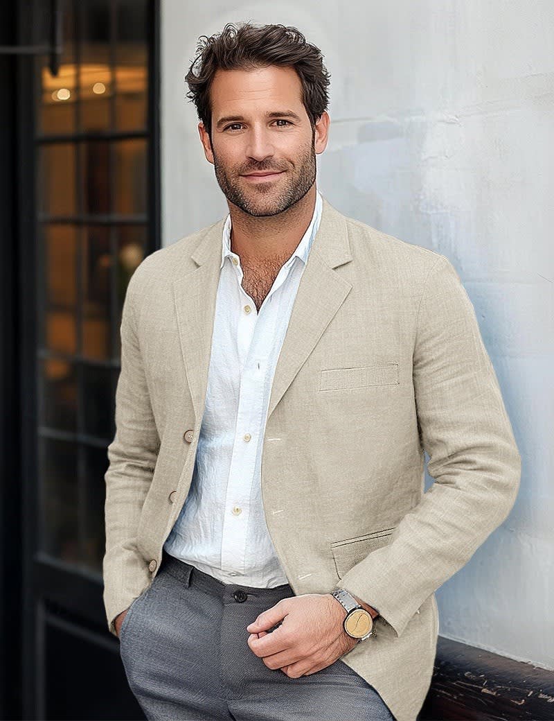 Men's Single Breasted Textured Blazer | Clifford_2