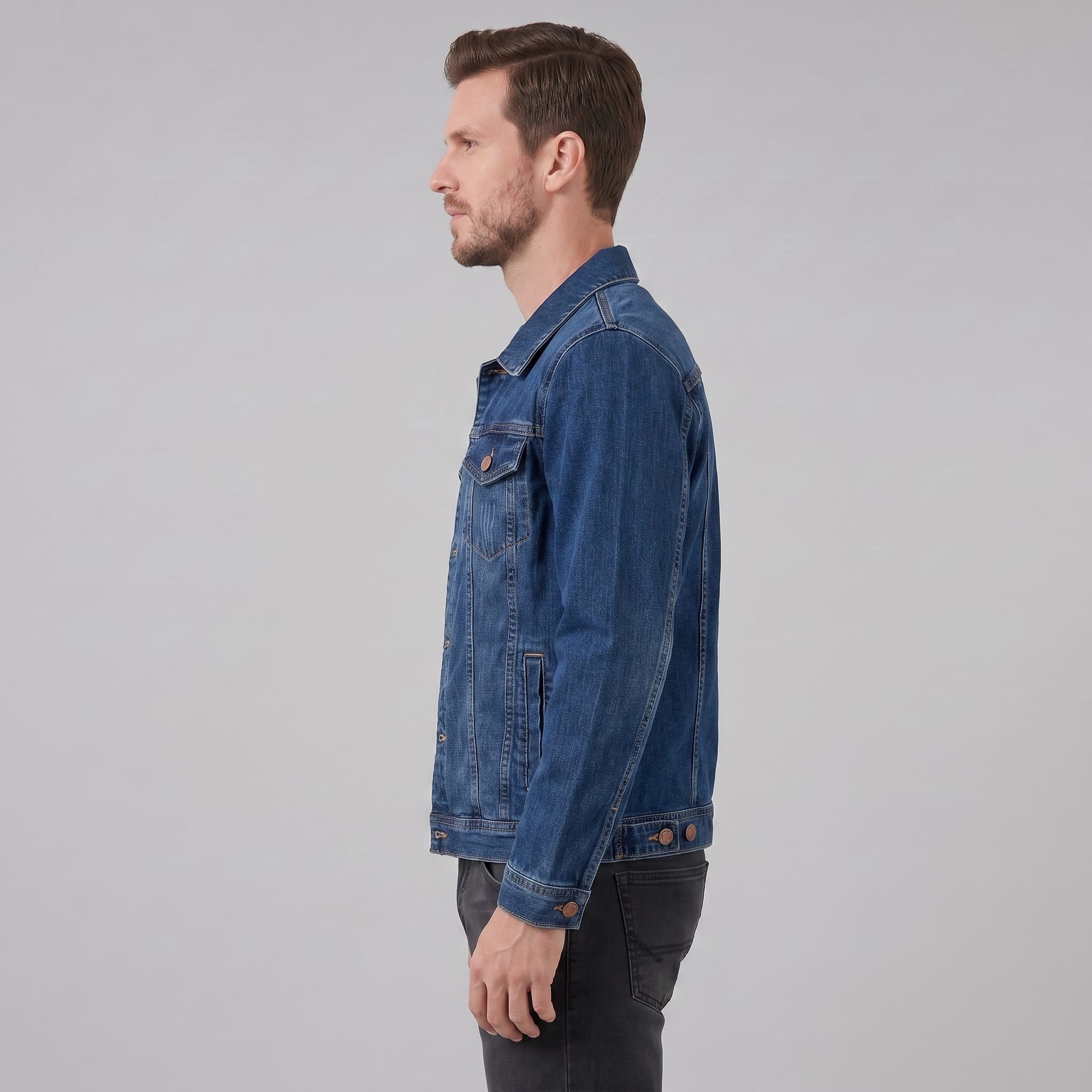 Men's Denim Trucker Jacket | Dermot_3