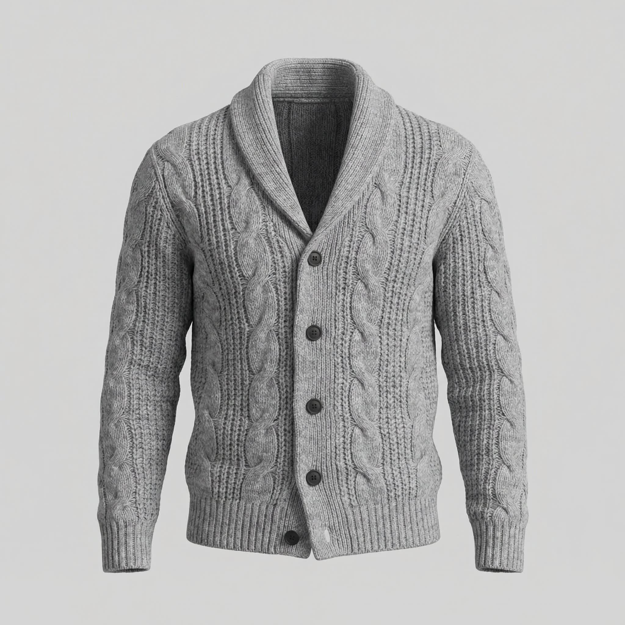 Men's Heavyweight Cable Knit Cardigan | Reggie_20