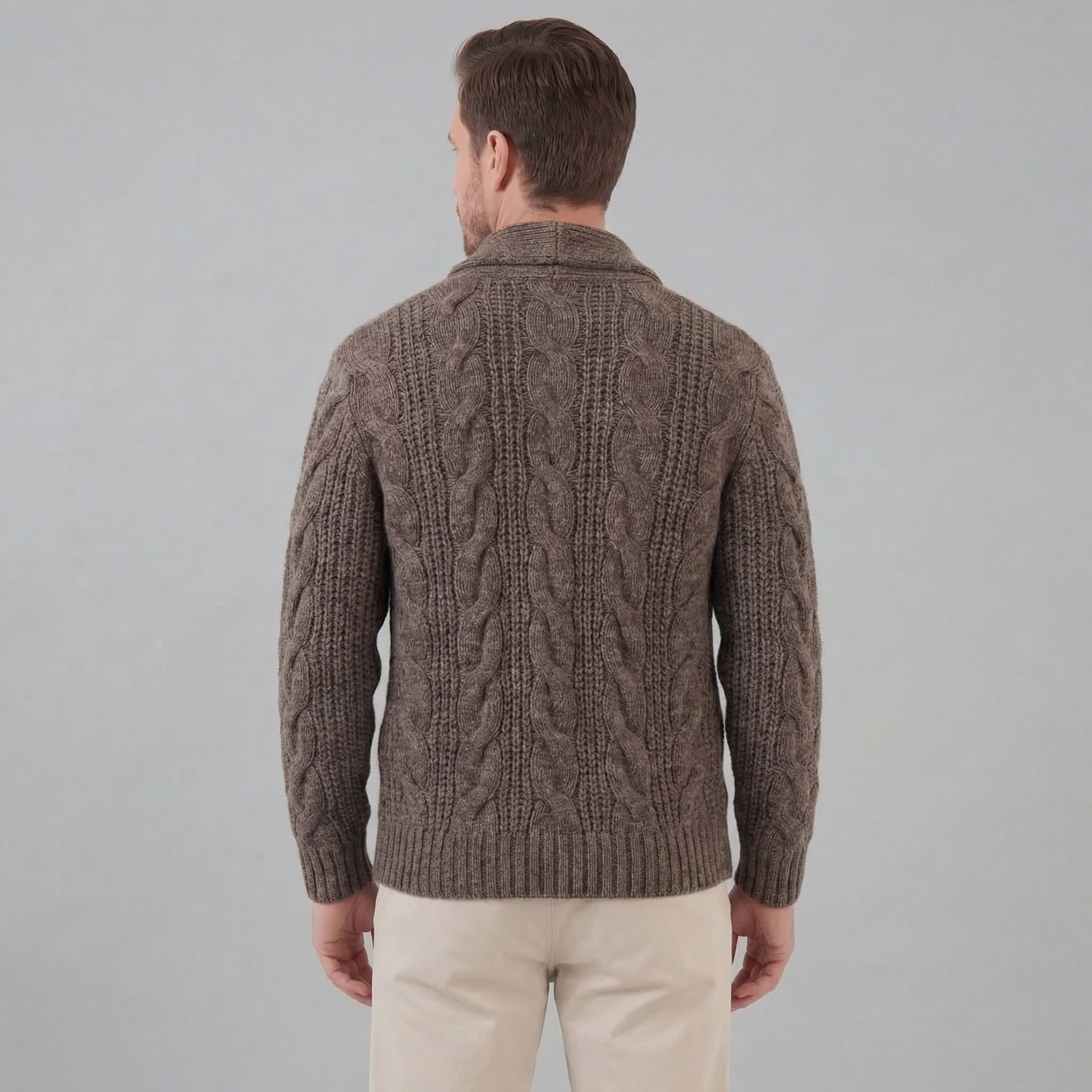 Men's Heavyweight Cable Knit Cardigan | Reggie_8