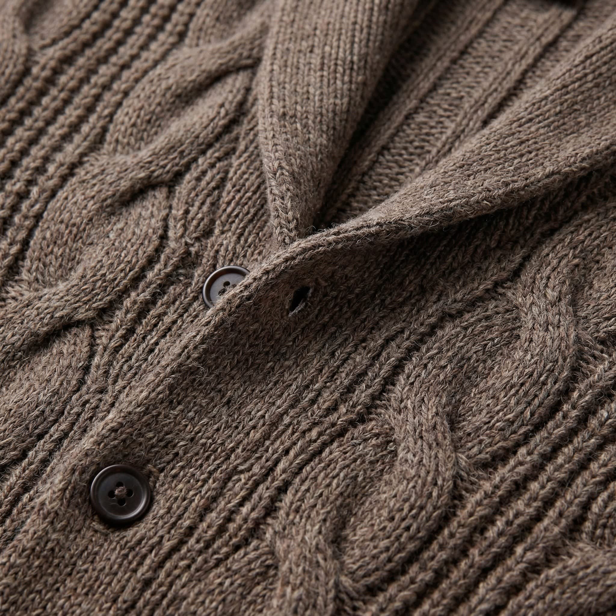 Men's Heavyweight Cable Knit Cardigan | Reggie_9