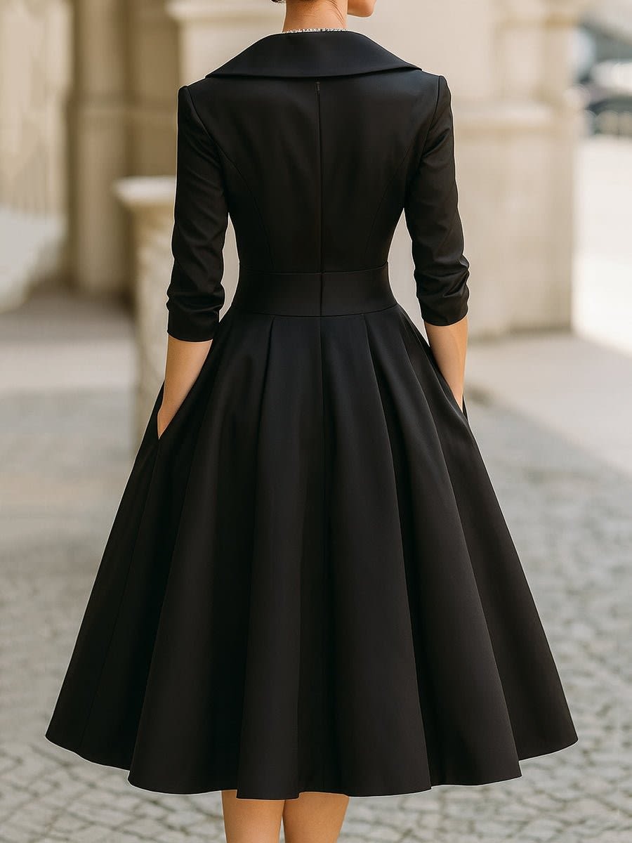 Women's A-Line Wrap Midi Cocktail Dress | Beatrix_4