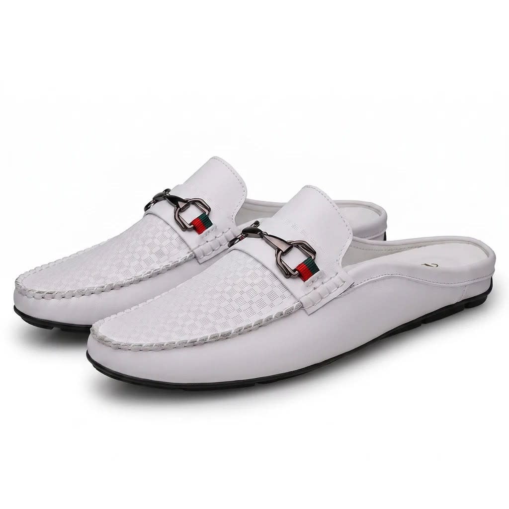 Men's Leather Backless Loafer Mules | Jasper_6