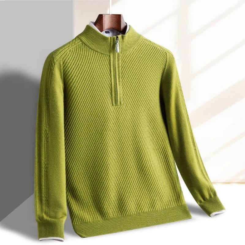 Men's Ribbed Quarter Zip Jumper | Otis_1