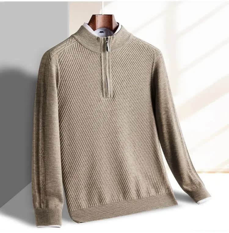 Men's Ribbed Quarter Zip Jumper | Otis_2