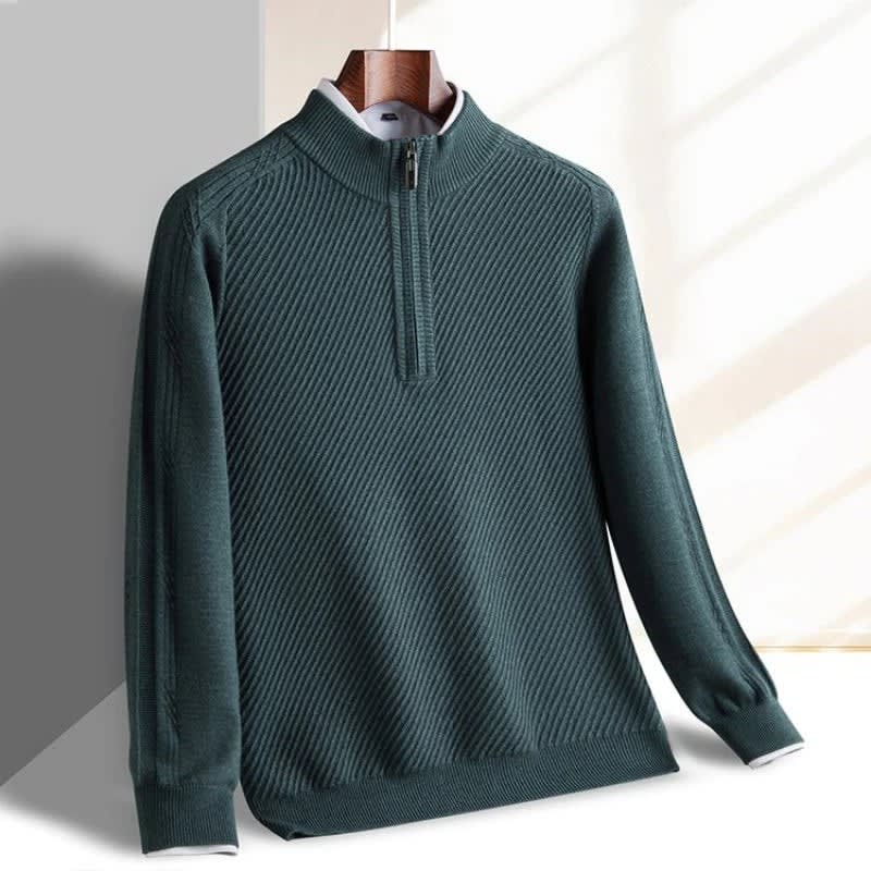 Men's Ribbed Quarter Zip Jumper | Otis_3