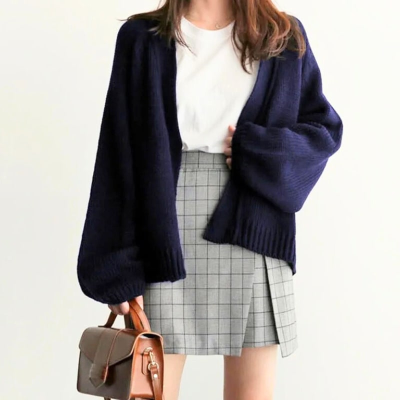 Women's Open Front Chunky Knit Cardigan | Bella_5