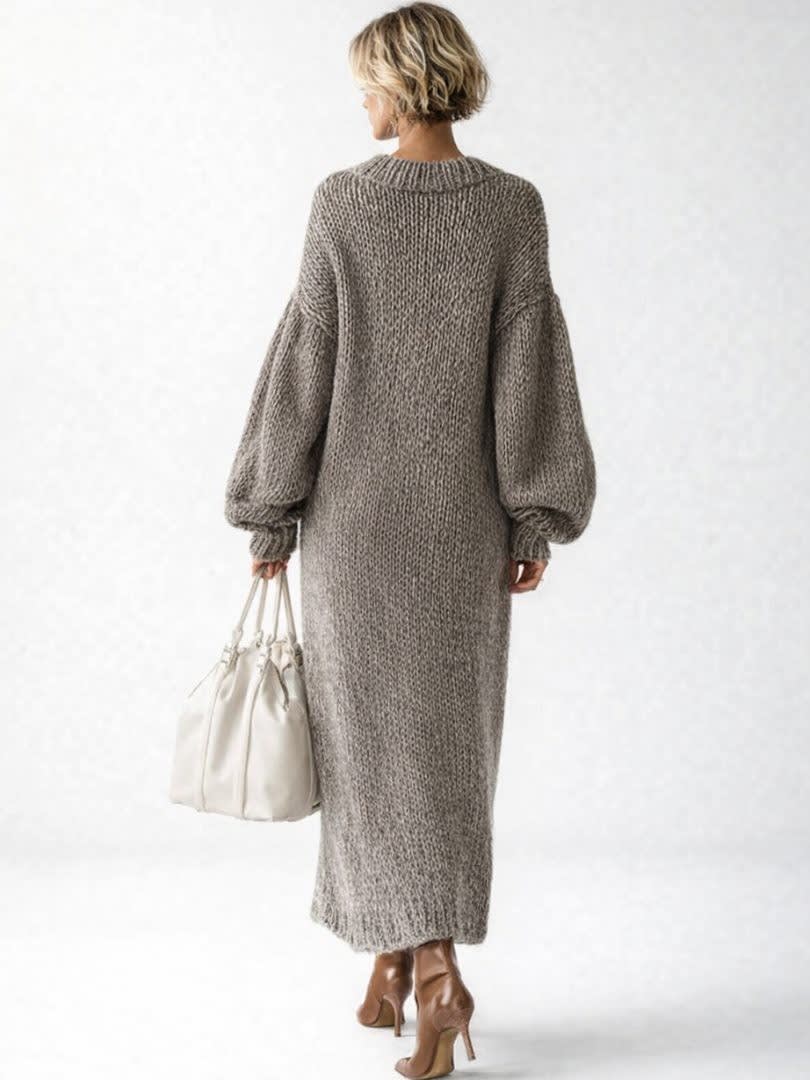 Women's Chunky Knit Oversized Maxi Dress | Gertrude_3