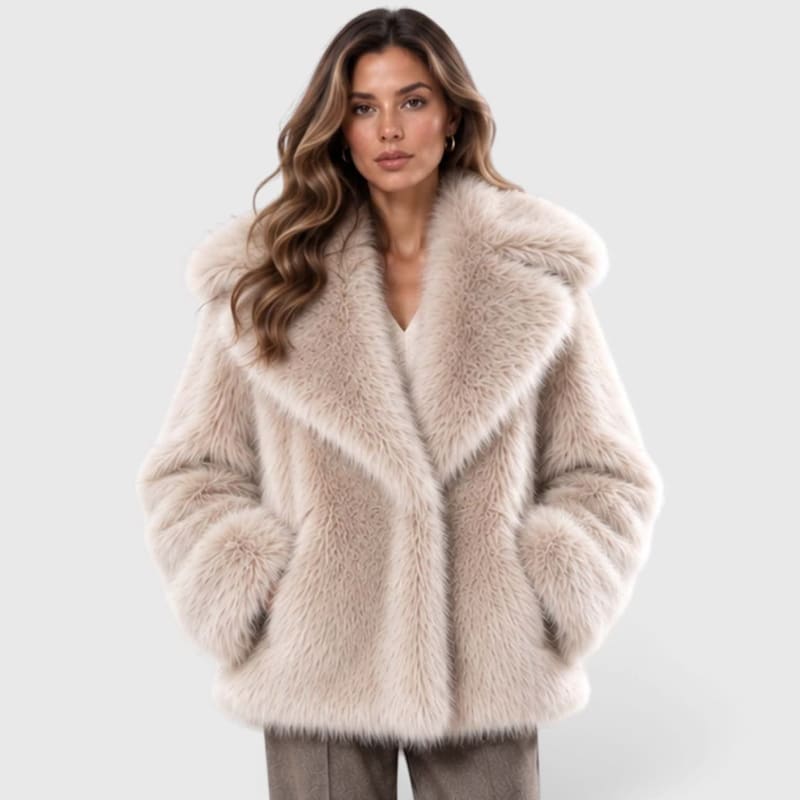 Women's Plush Faux Fur Short Coat | Marianne_1
