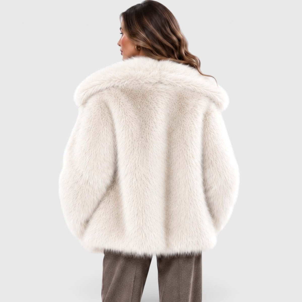Women's Plush Faux Fur Short Coat | Marianne_15