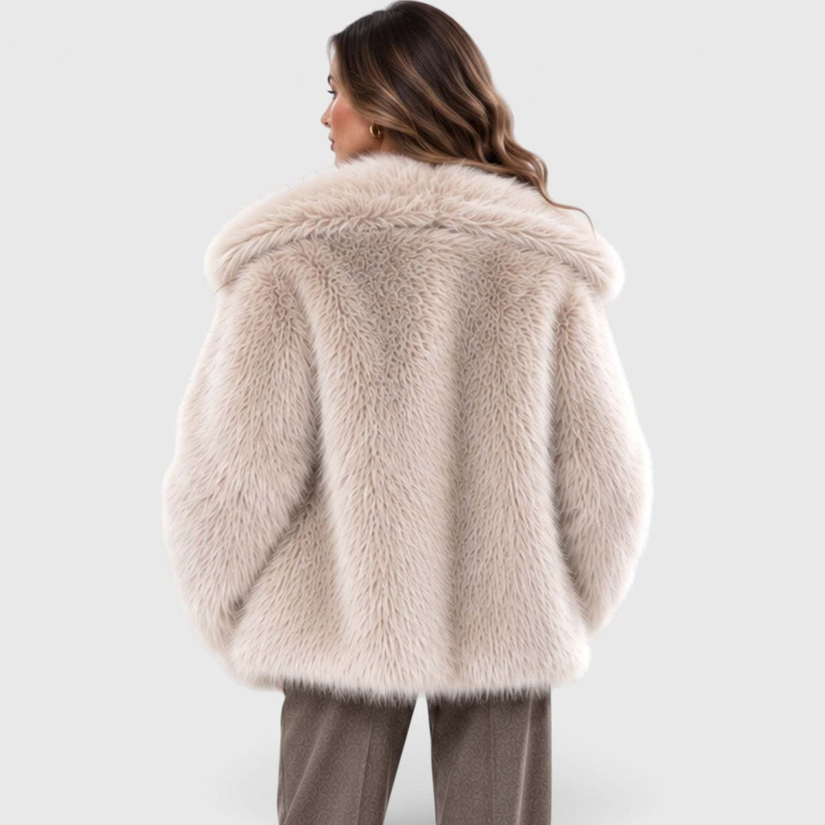 Women's Plush Faux Fur Short Coat | Marianne_3