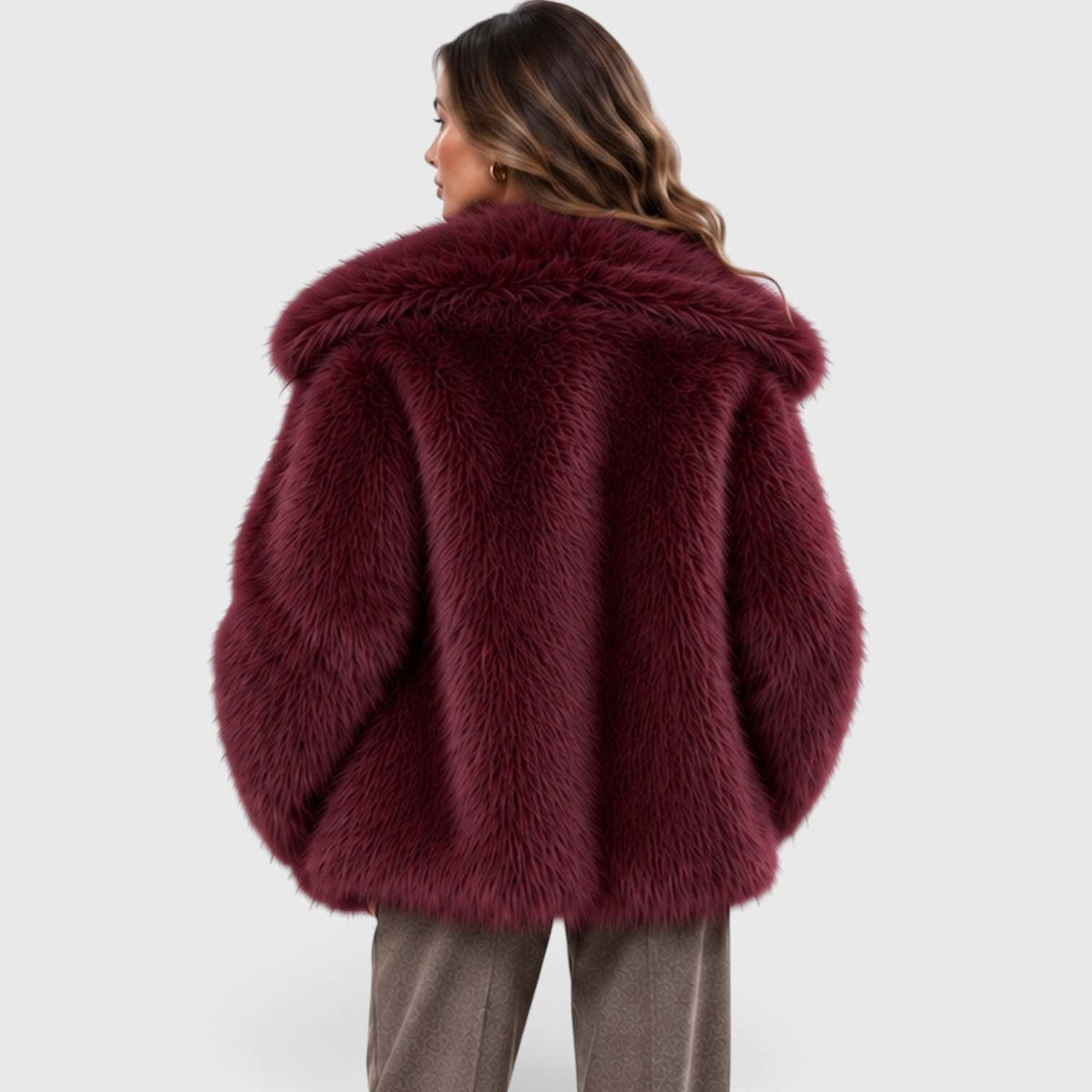 Women's Plush Faux Fur Short Coat | Marianne_9