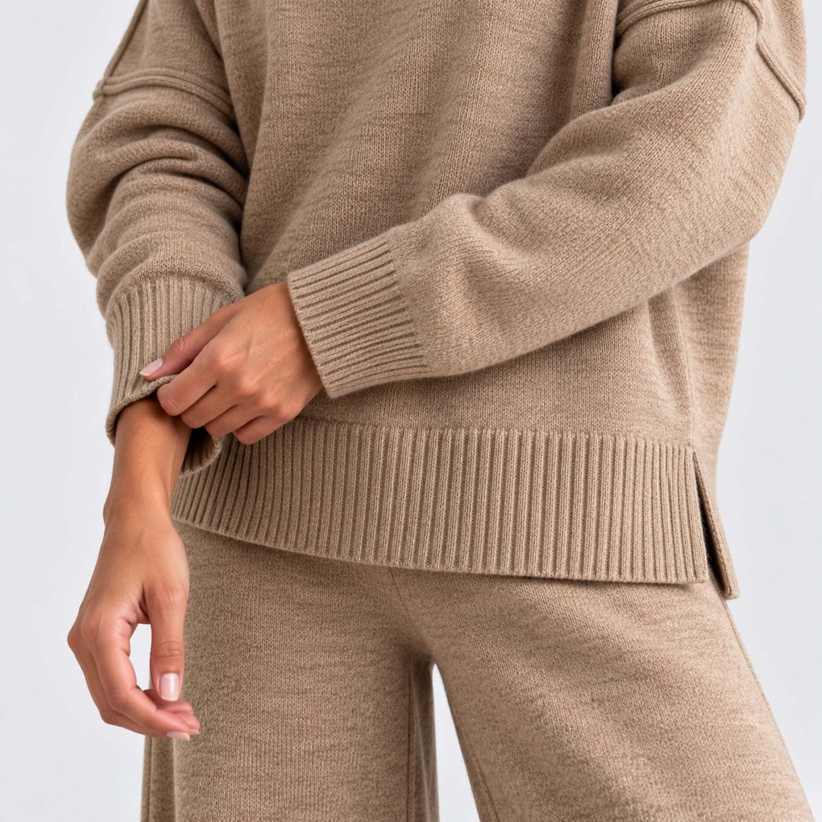 Women's Roll Neck Knit Co-ord Set | Clarissa_2
