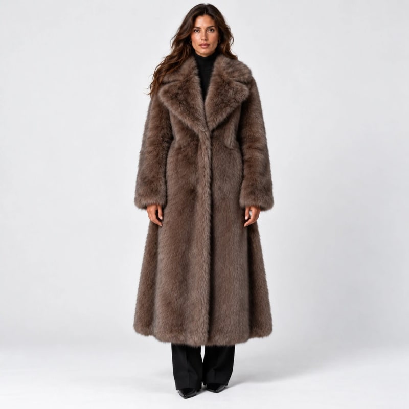 Women's Long Faux Fur Coat | Erin_1