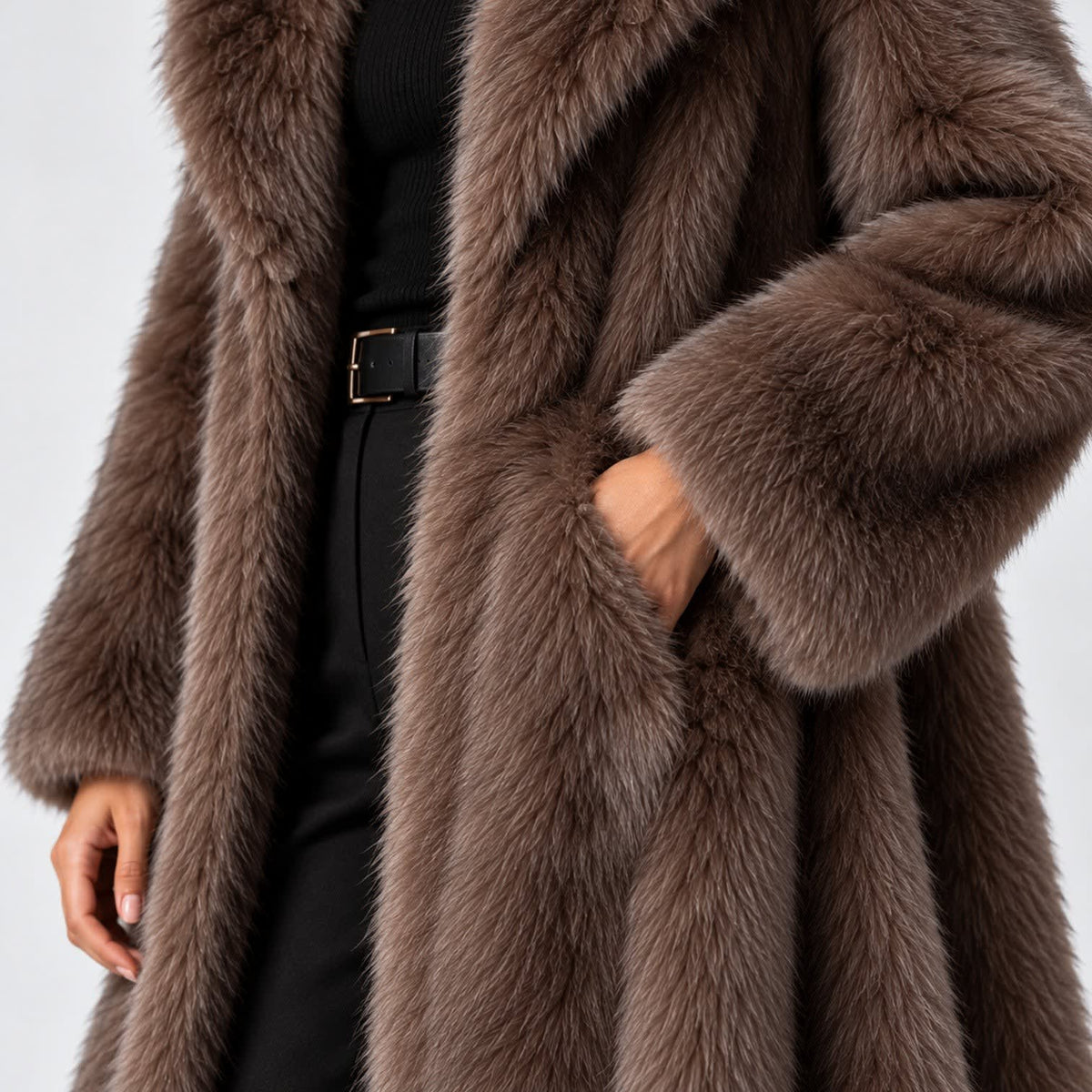 Women's Long Faux Fur Coat | Erin_5