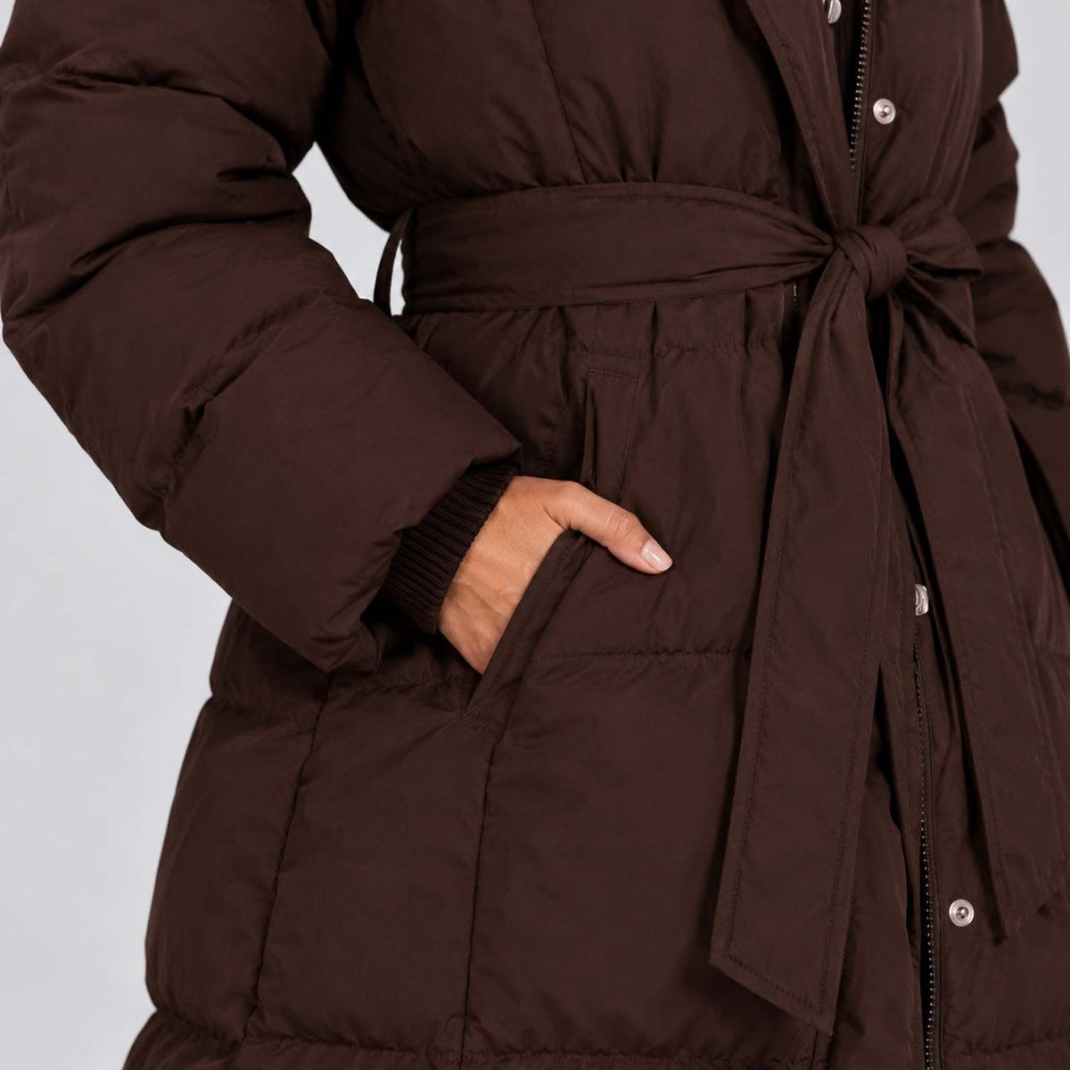 Women's Long Hooded Puffer Coat | Cerys_3
