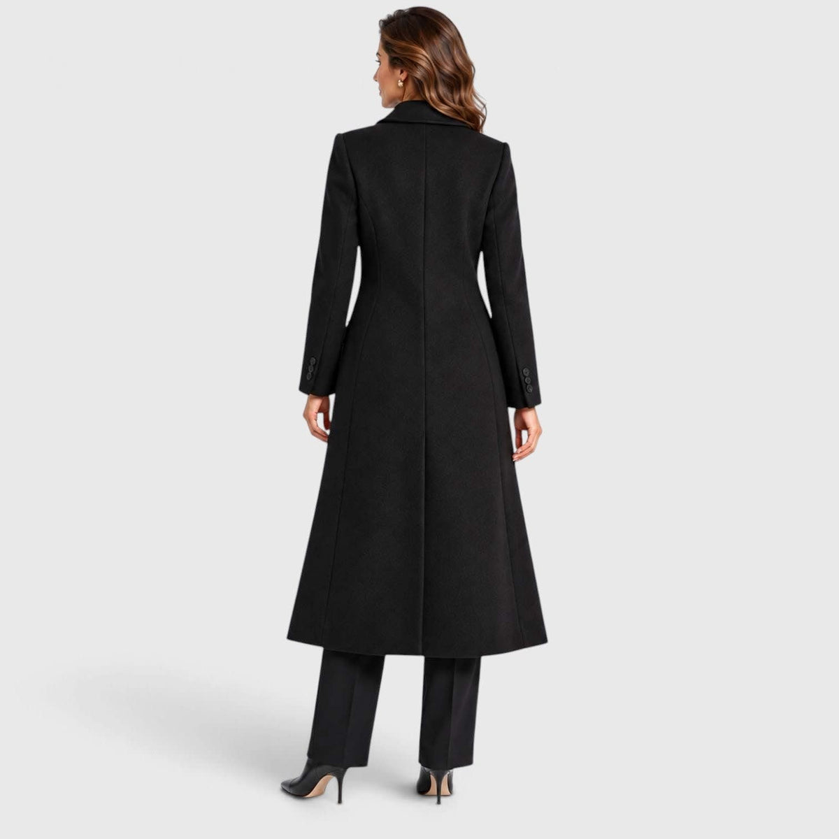 Women's Long Tailored Wool Blend Coat | Henrietta_2