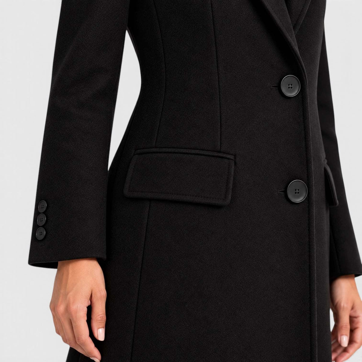 Women's Long Tailored Wool Blend Coat | Henrietta_3
