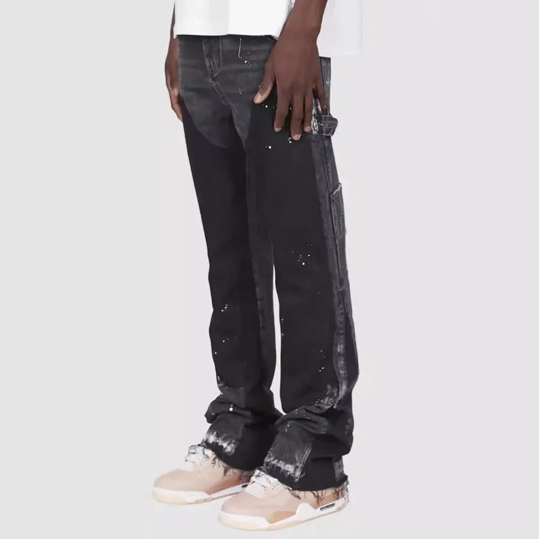 Men's Layered Panel Flared Jeans | Magnus_4