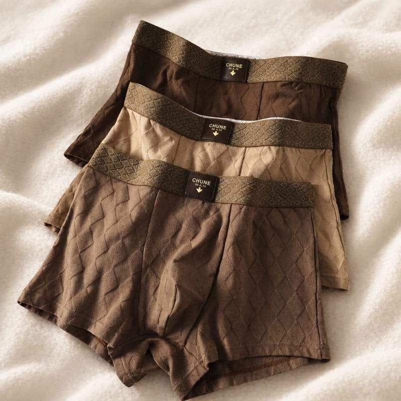 Men's Diamond Texture Cotton Boxer Briefs | Dunstan_1