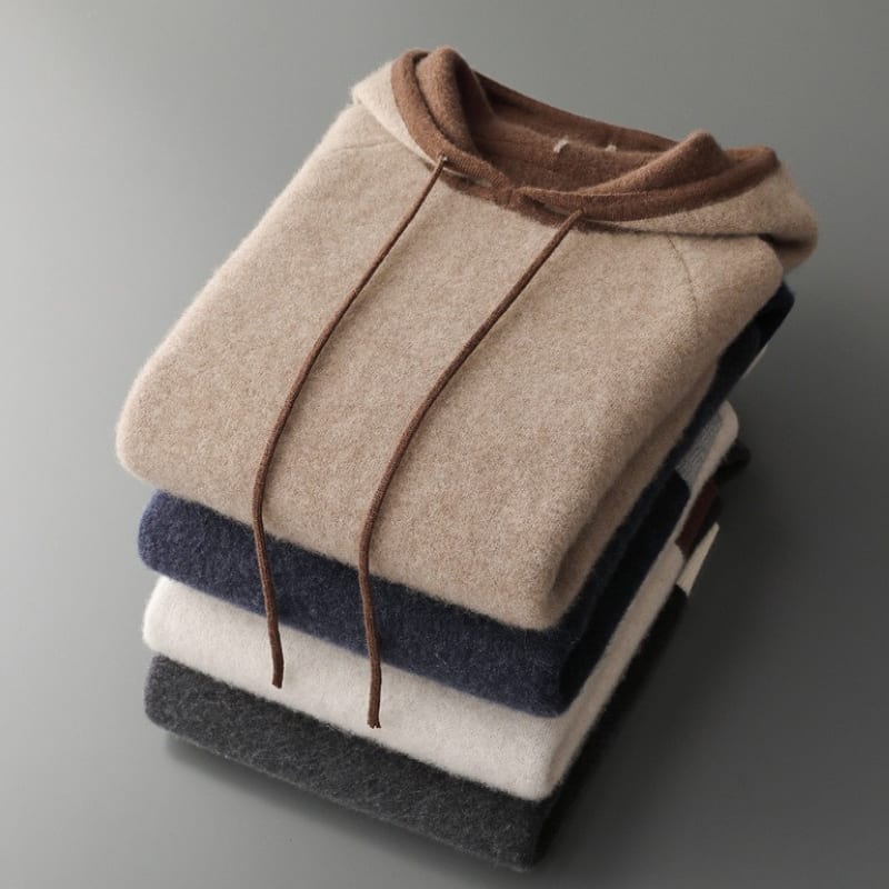 Men's Cashmere Hooded Jumper | Rhys_5