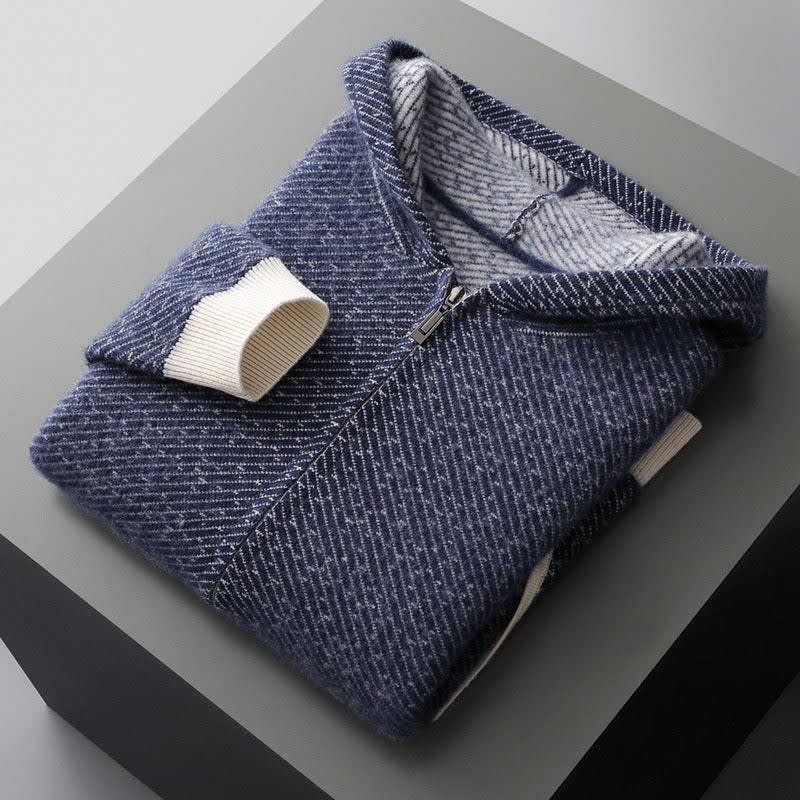 Men's Merino Wool Zip Up Hoodie | Vinnie_5