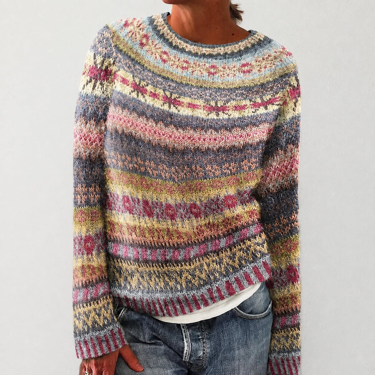 Women's Patterned Knit Jumper | Thelma_2