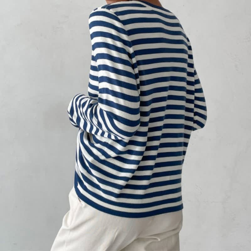 Women's Striped Round Neck Jumper | Freya_3